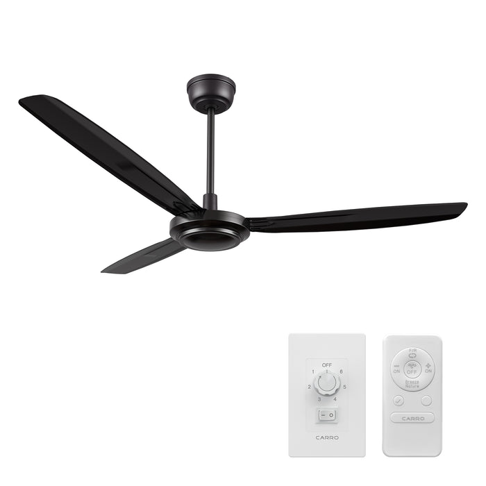 OBERON Ventilador de Techo de 56" sin Luz, con 3 Aspas , Control Remoto y Control de Pared-Z1