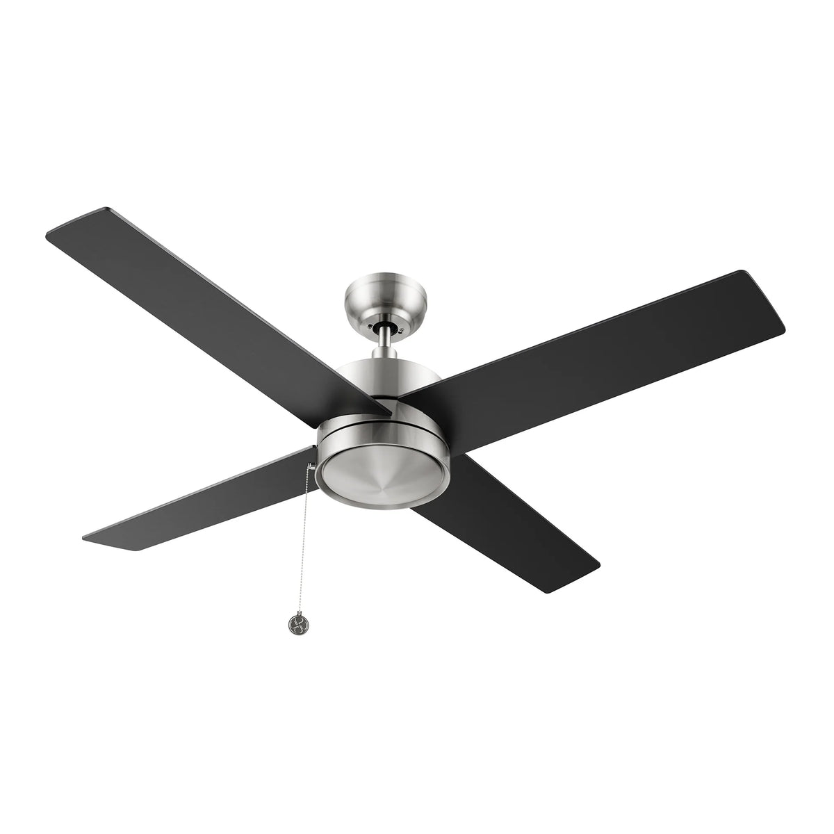 ASCOTT Ventilador de Techo de 52" sin Luz, con 4 Aspas y Cadena de Tiro