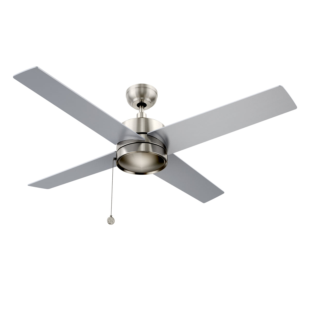 ASCOTT Ventilador de Techo de 52" sin Luz, con 4 Aspas y Cadena de Tiro