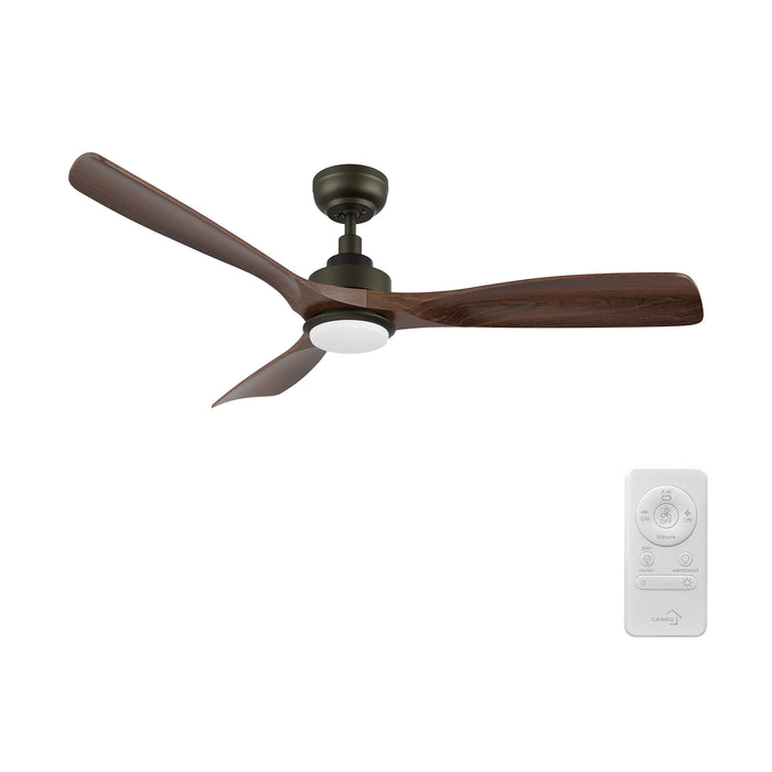 ECOSKY Ventilador de Techo de 52" con 3 Aspas, Luz LED y Control Remoto