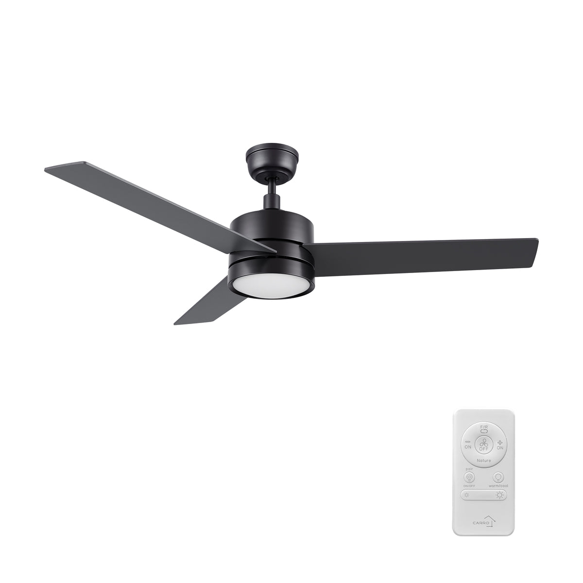 SANTANA Ventilador de Techo de 52" con 3 Aspas, Luz LED y Control Remoto