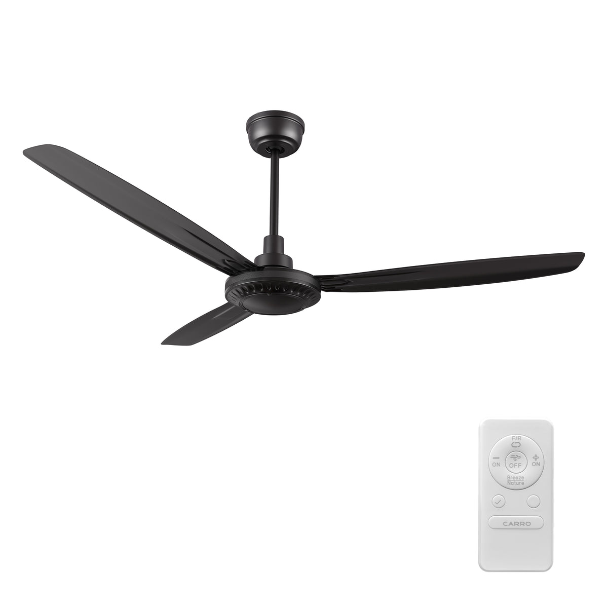 OBERON Ventilador de Techo de 56" sin Luz, con 3 Aspas y Control Remoto-Z2