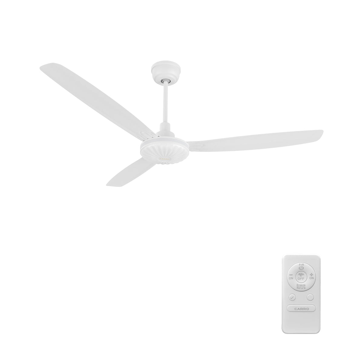 OBERON Ventilador de Techo de 56" sin Luz, con 3 Aspas y Control Remoto-Z3