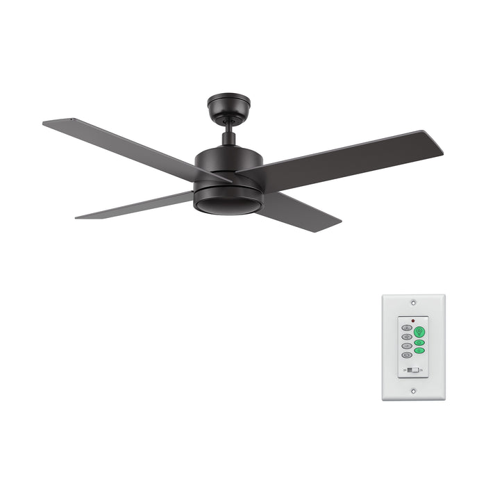 SANTANA Ventilador de Techo de 52" sin Luz, con 4 Aspas y Control de Pared