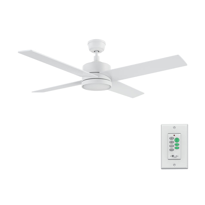 SANTANA Ventilador de Techo de 52" sin Luz, con 4 Aspas y Control de Pared
