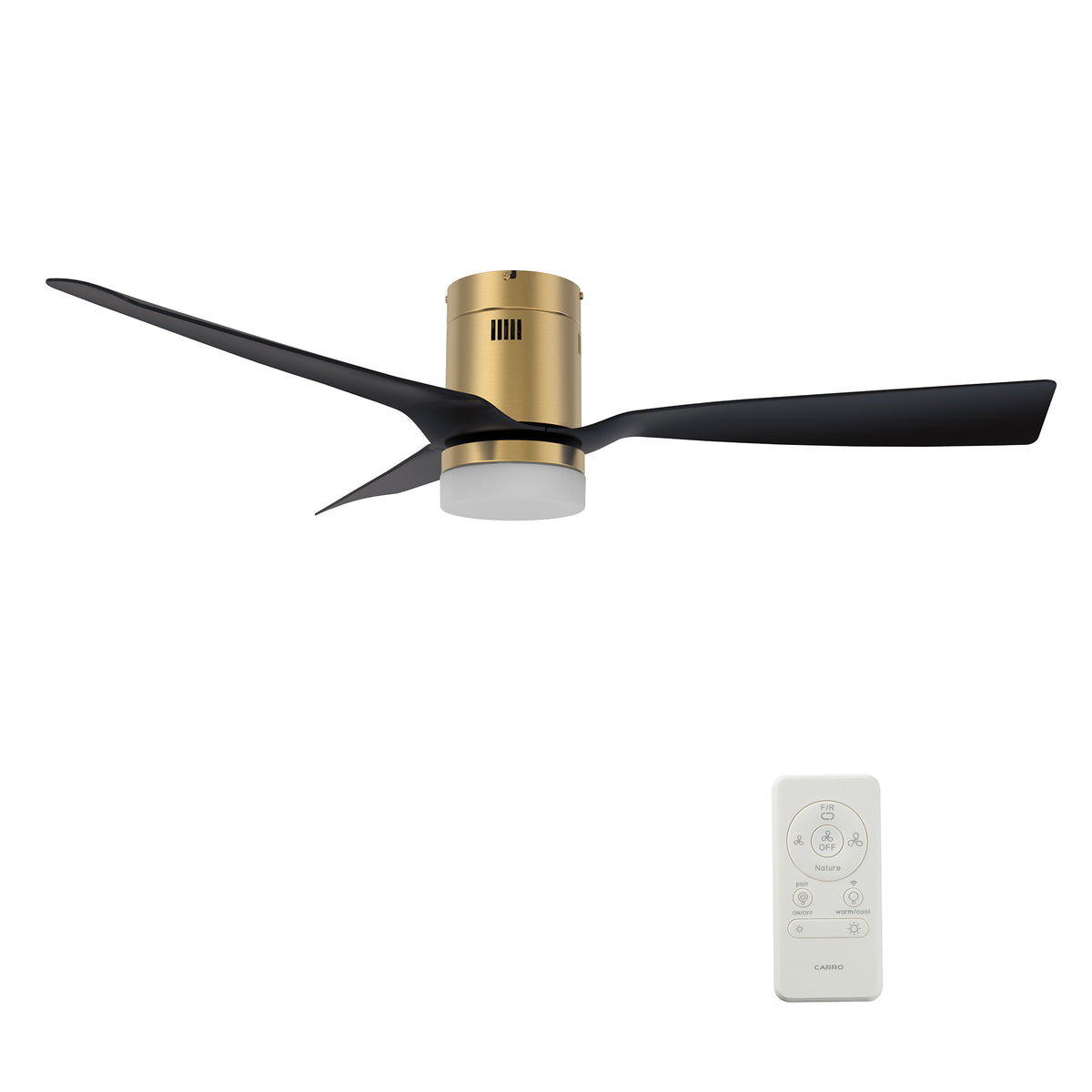 SPEZIA Ventilador de Techo Inteligente de 48" con 3 aspas, Montaje al Ras, Luz LED y Control Remoto
