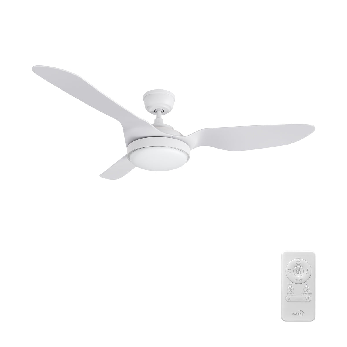 VENA Ventilador de Techo Inteligente de 52" con 3 aspas, Luz LED y Control Remoto