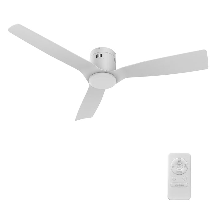SKARA Ventilador de Techo de 52" sin Luz, con 3 Aspas, Montaje al Ras y Control Remoto