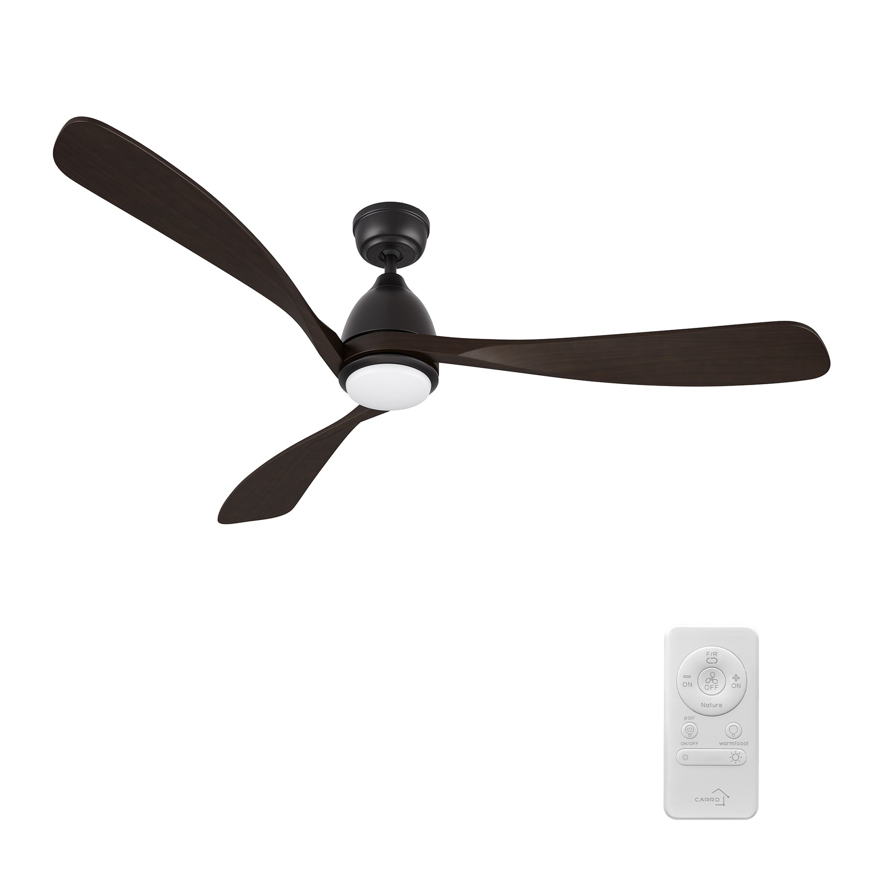 VIENNA Ventilador de Techo de 60" con 3 Aspas, Luz LED y Control Remoto