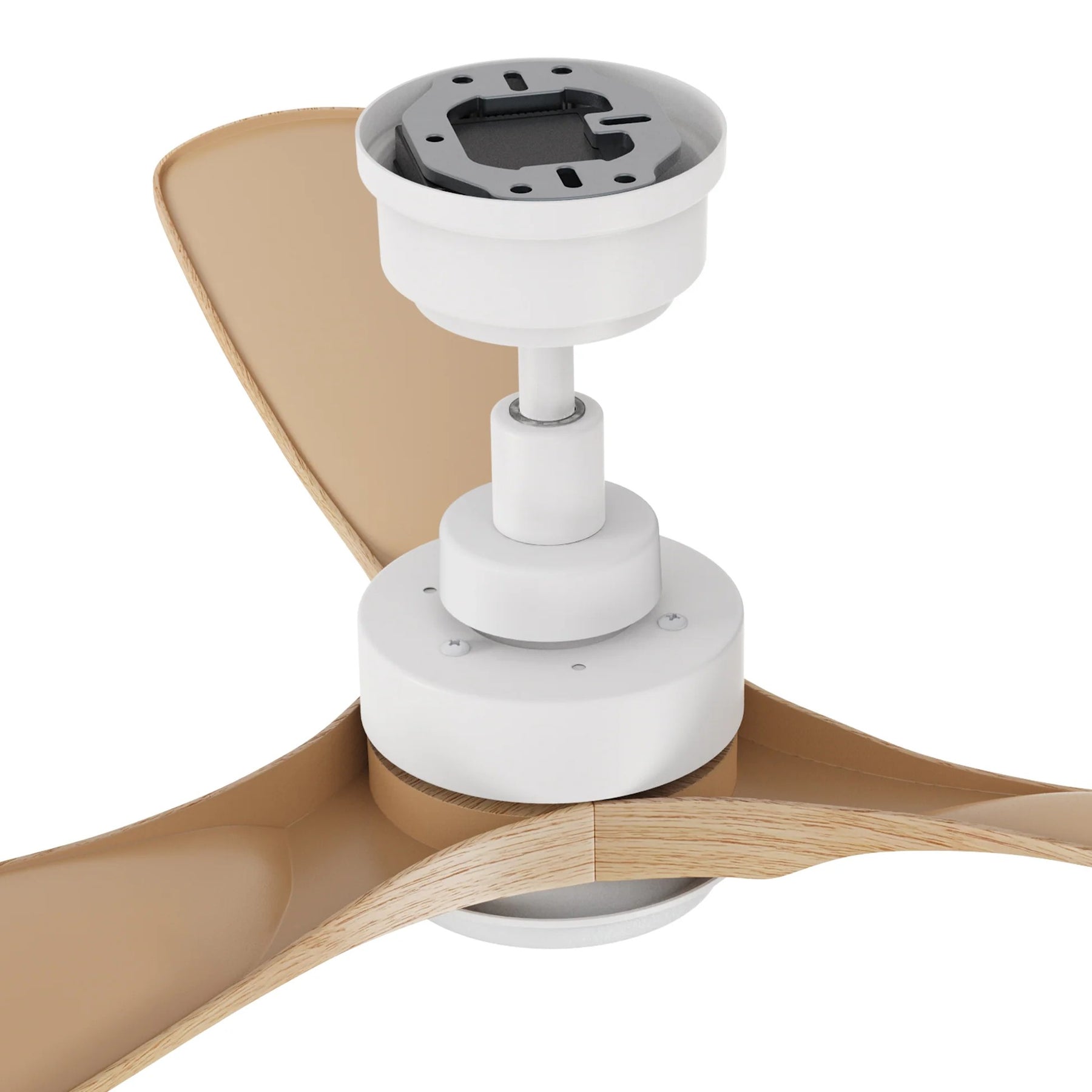 ECOSKY Ventilador de Techo de 52" con 3 Aspas, Luz LED y Control Remoto